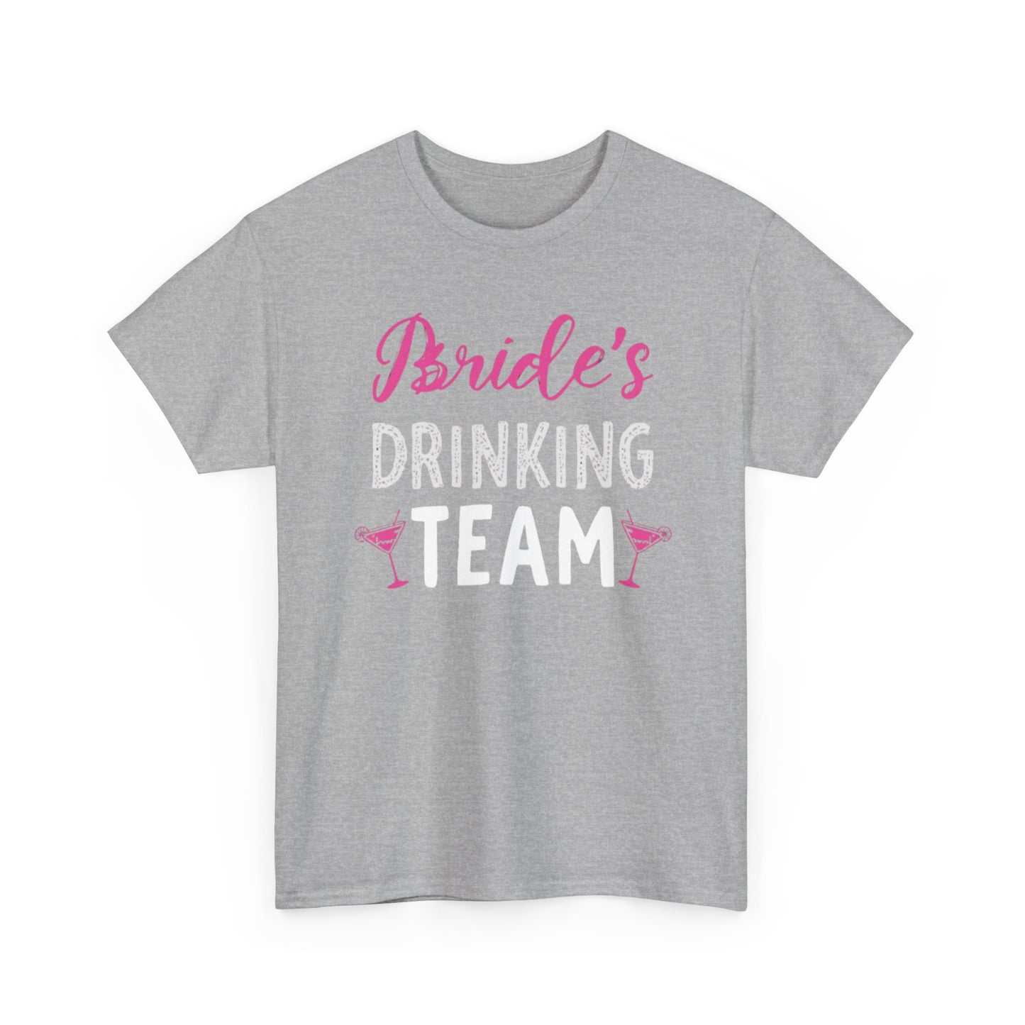 Bride's Drinking Tee - Bachelorette Party T-Shirt with Pink Martini Graphics