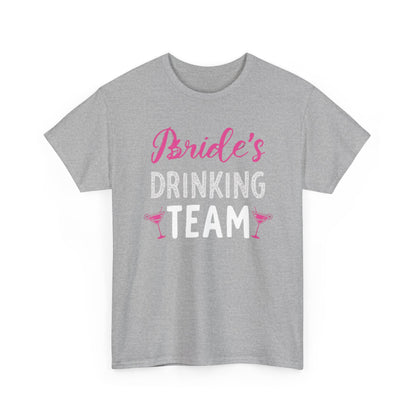 Bride's Drinking Tee - Bachelorette Party T-Shirt with Pink Martini Graphics