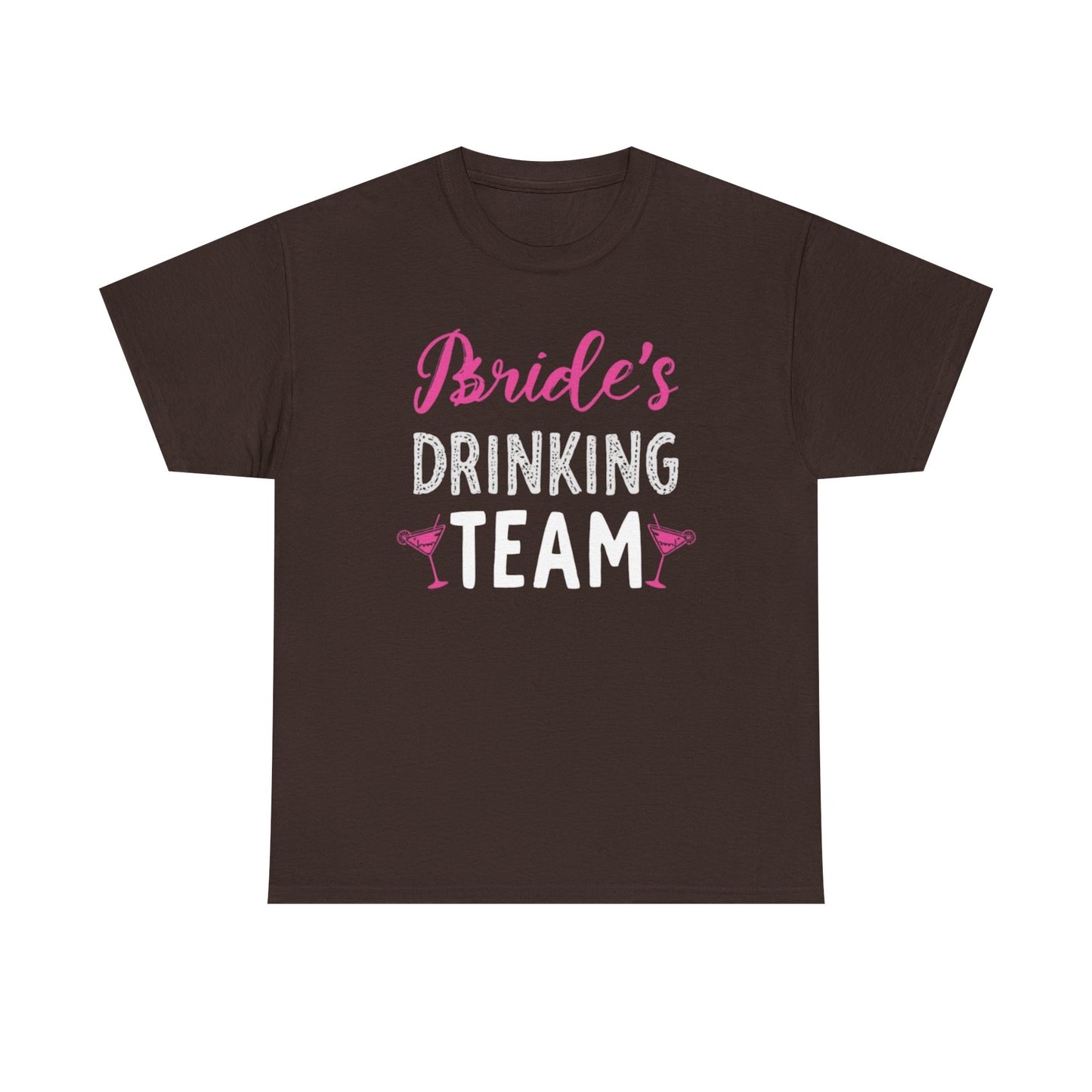 Bride's Drinking Tee - Bachelorette Party T-Shirt with Pink Martini Graphics