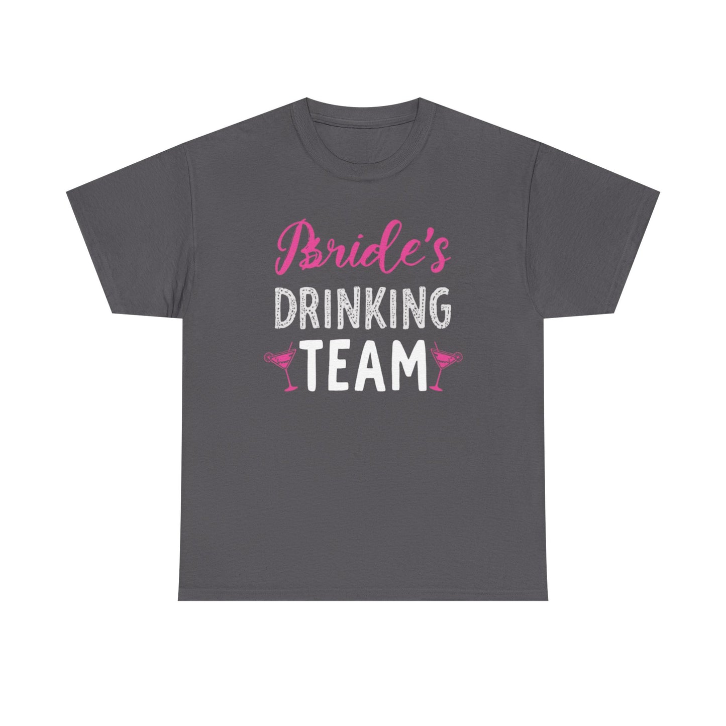 Bride's Drinking Tee - Bachelorette Party T-Shirt with Pink Martini Graphics
