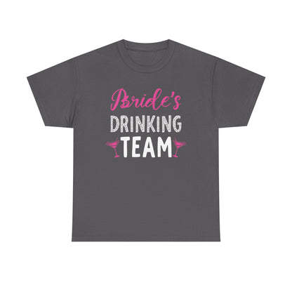 Bride's Drinking Tee - Bachelorette Party T-Shirt with Pink Martini Graphics
