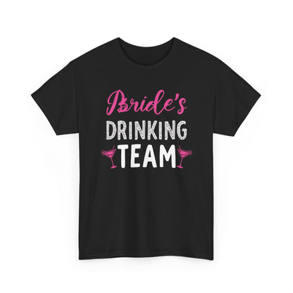 Bride's Drinking Tee - Bachelorette Party T-Shirt with Pink Martini Graphics