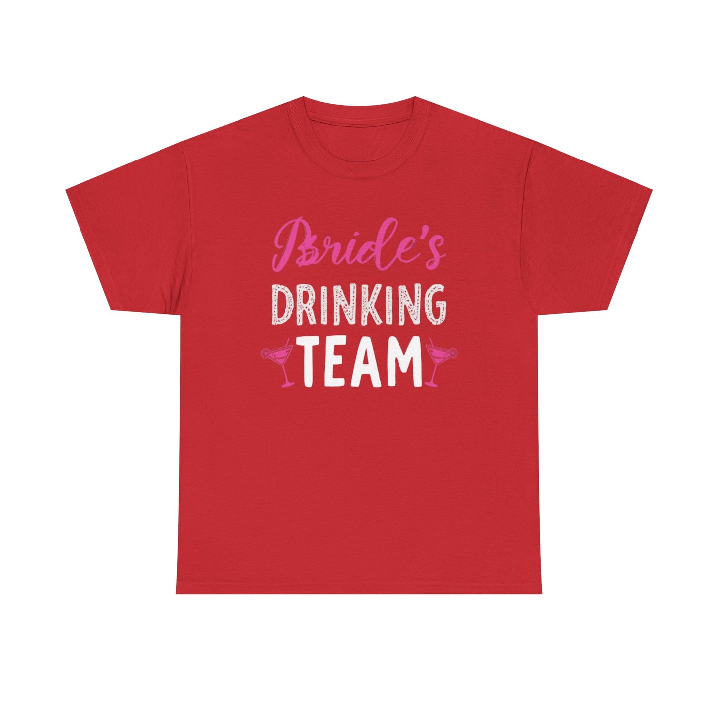 Bride's Drinking Tee - Bachelorette Party T-Shirt with Pink Martini Graphics