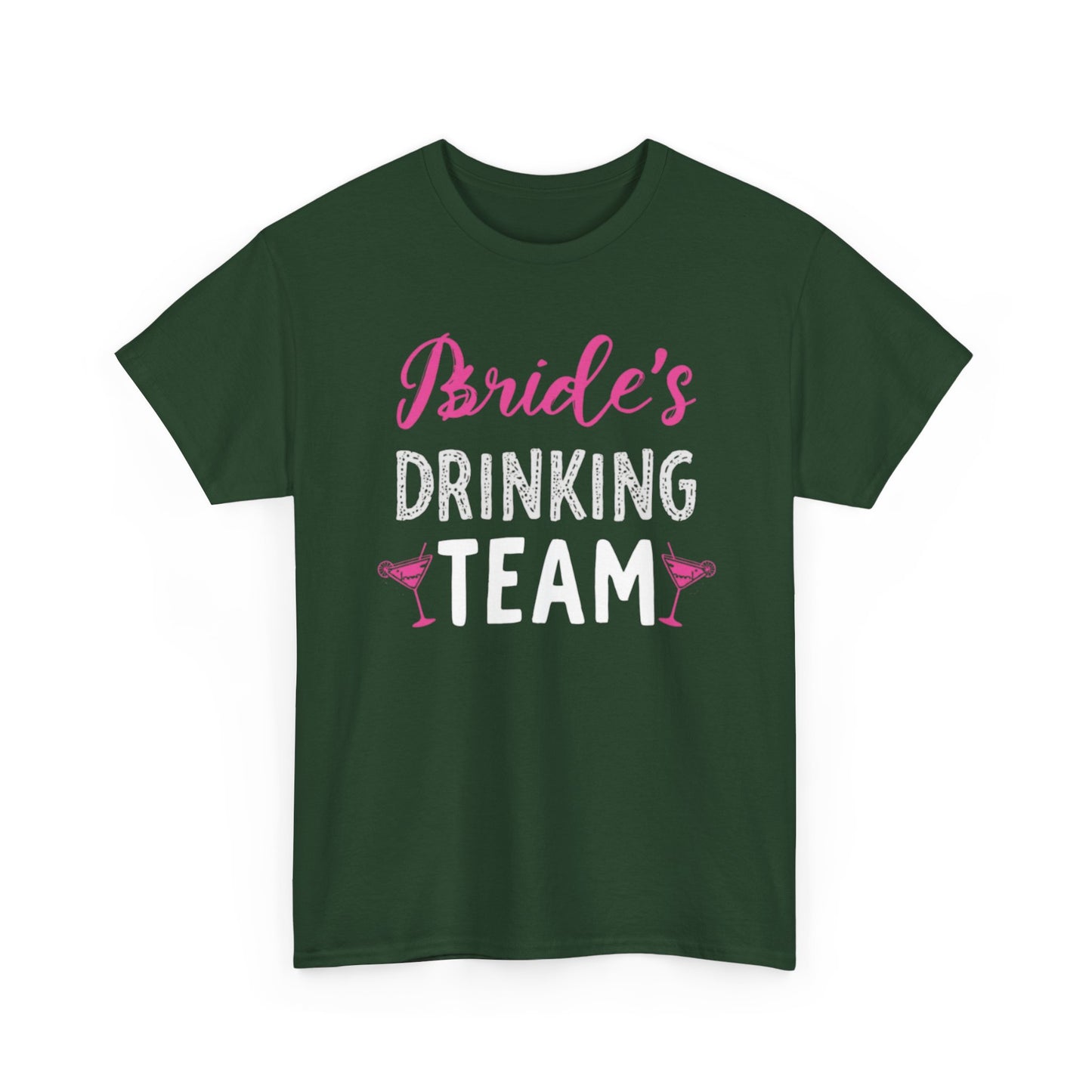 Bride's Drinking Tee - Bachelorette Party T-Shirt with Pink Martini Graphics
