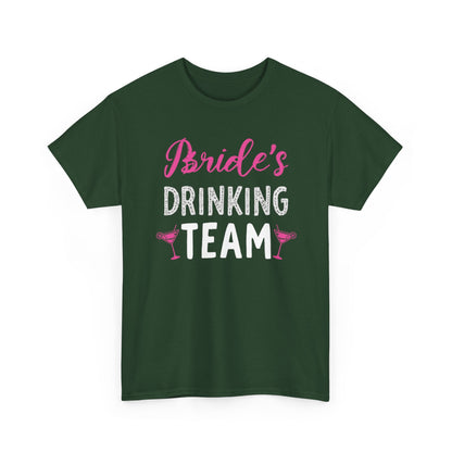 Bride's Drinking Tee - Bachelorette Party T-Shirt with Pink Martini Graphics