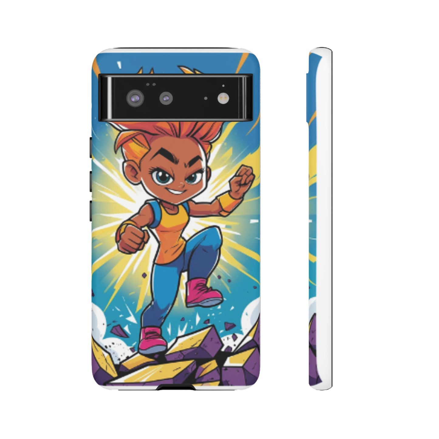 Phone Case — Bold Superhero Girl Design ("Tough Cases")