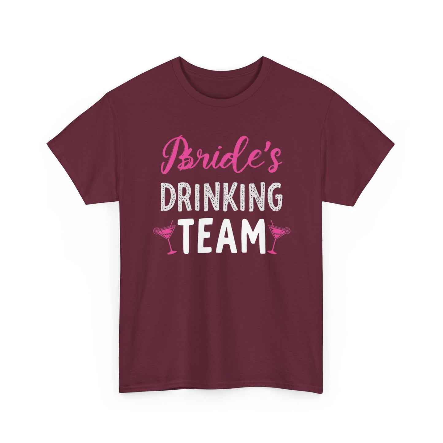 Bride's Drinking Tee - Bachelorette Party T-Shirt with Pink Martini Graphics