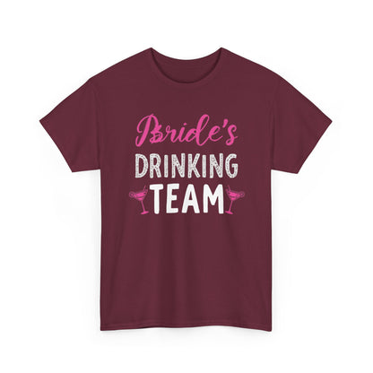 Bride's Drinking Tee - Bachelorette Party T-Shirt with Pink Martini Graphics