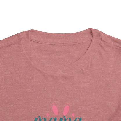Mama Bunny Toddler Tee – Easter Spring Baby Shirt with Bunny Ears & Paw Print