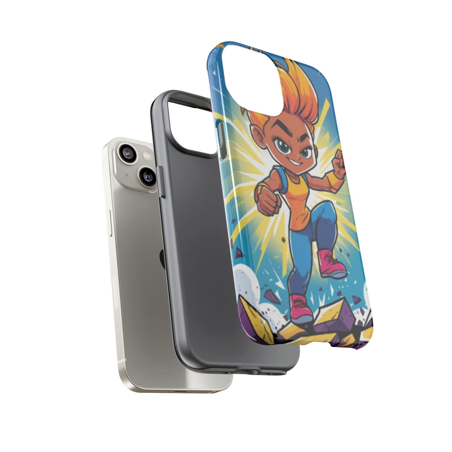 Phone Case — Bold Superhero Girl Design ("Tough Cases")