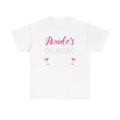Bride's Drinking Tee - Bachelorette Party T-Shirt with Pink Martini Graphics