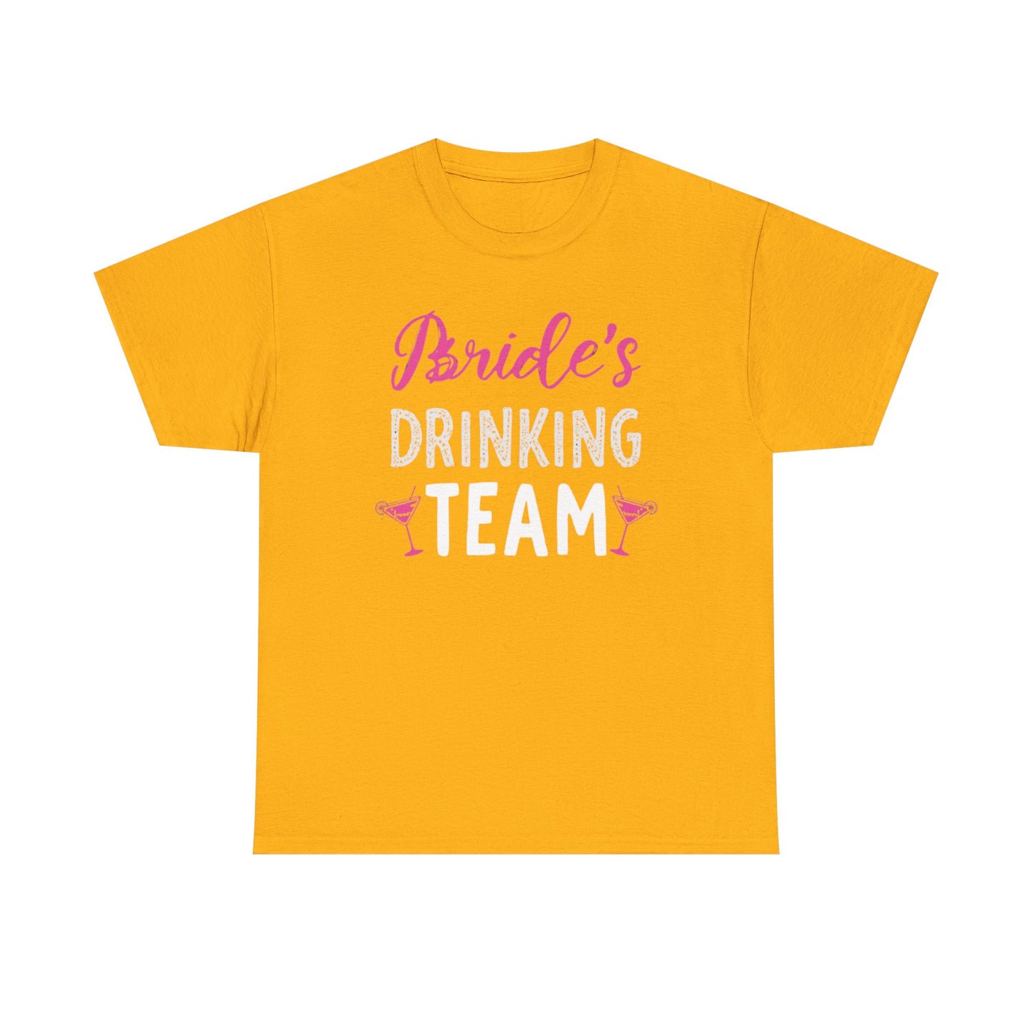 Bride's Drinking Tee - Bachelorette Party T-Shirt with Pink Martini Graphics