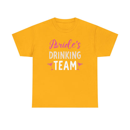Bride's Drinking Tee - Bachelorette Party T-Shirt with Pink Martini Graphics