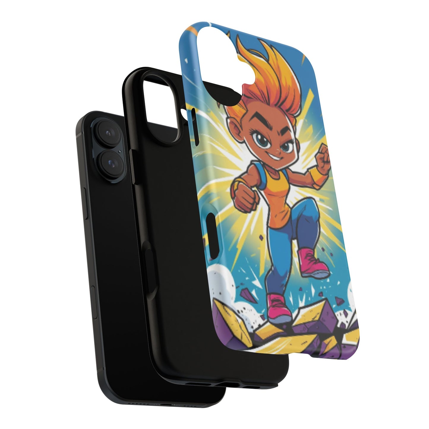 Phone Case — Bold Superhero Girl Design ("Tough Cases")