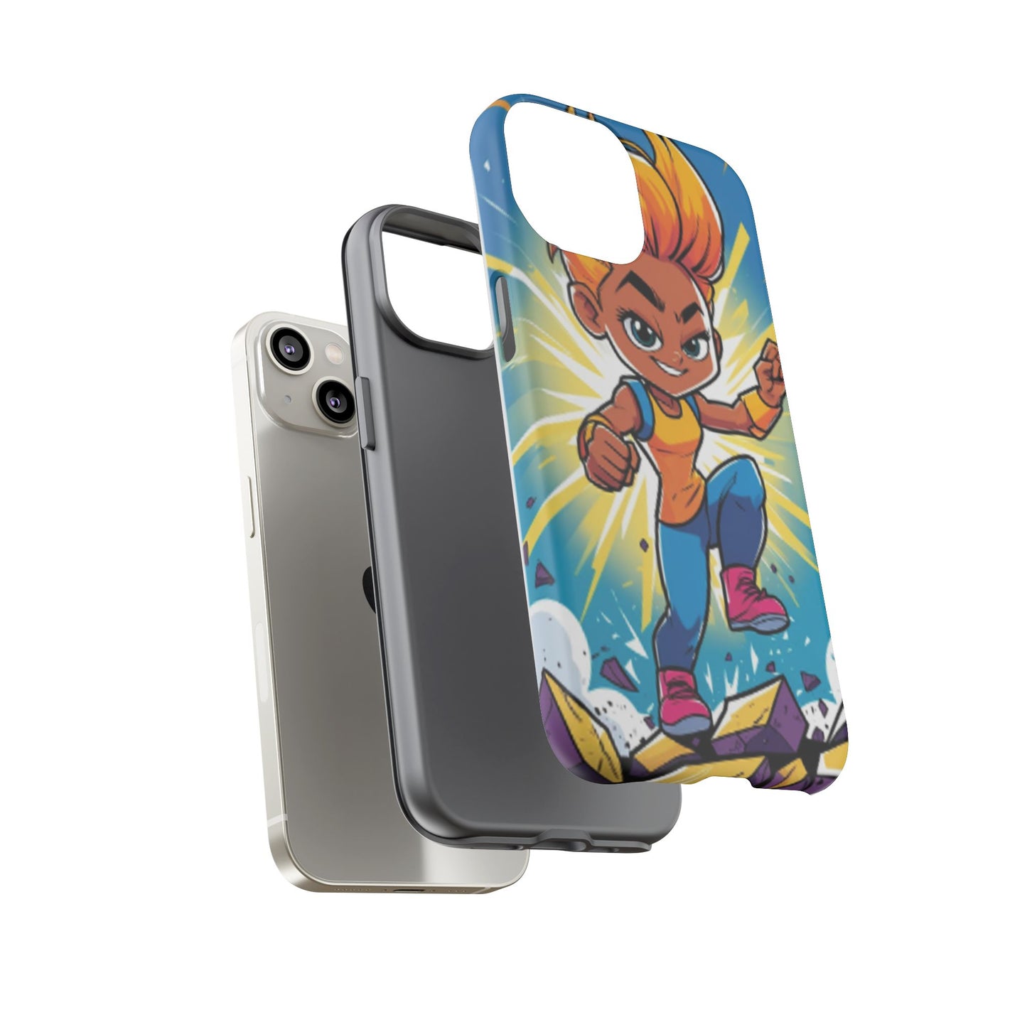 Phone Case — Bold Superhero Girl Design ("Tough Cases")