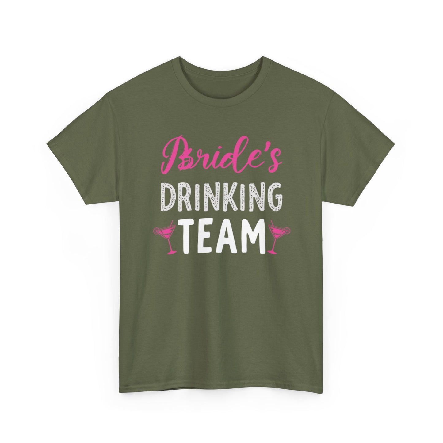 Bride's Drinking Tee - Bachelorette Party T-Shirt with Pink Martini Graphics
