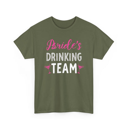 Bride's Drinking Tee - Bachelorette Party T-Shirt with Pink Martini Graphics