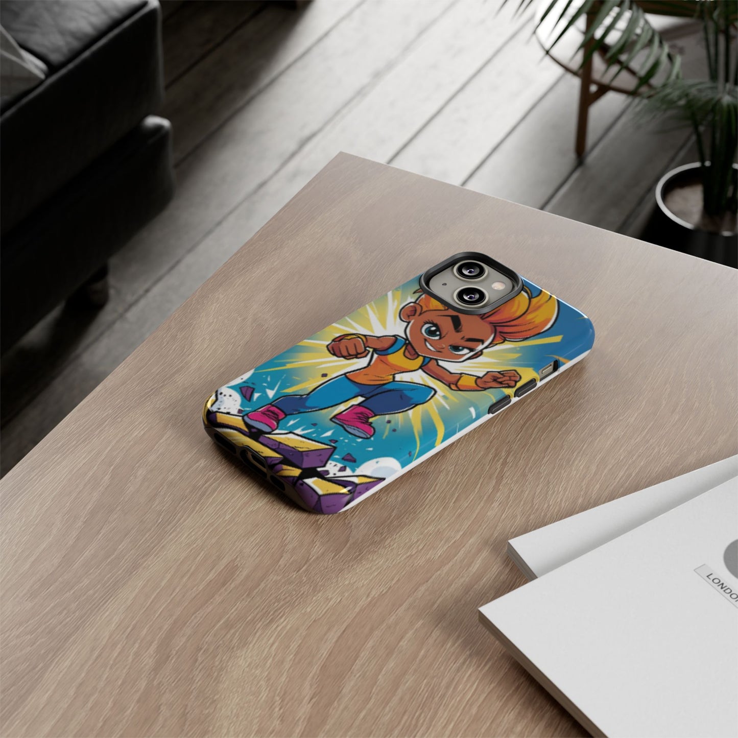 Phone Case — Bold Superhero Girl Design ("Tough Cases")