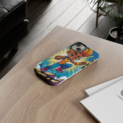 Phone Case — Bold Superhero Girl Design ("Tough Cases")