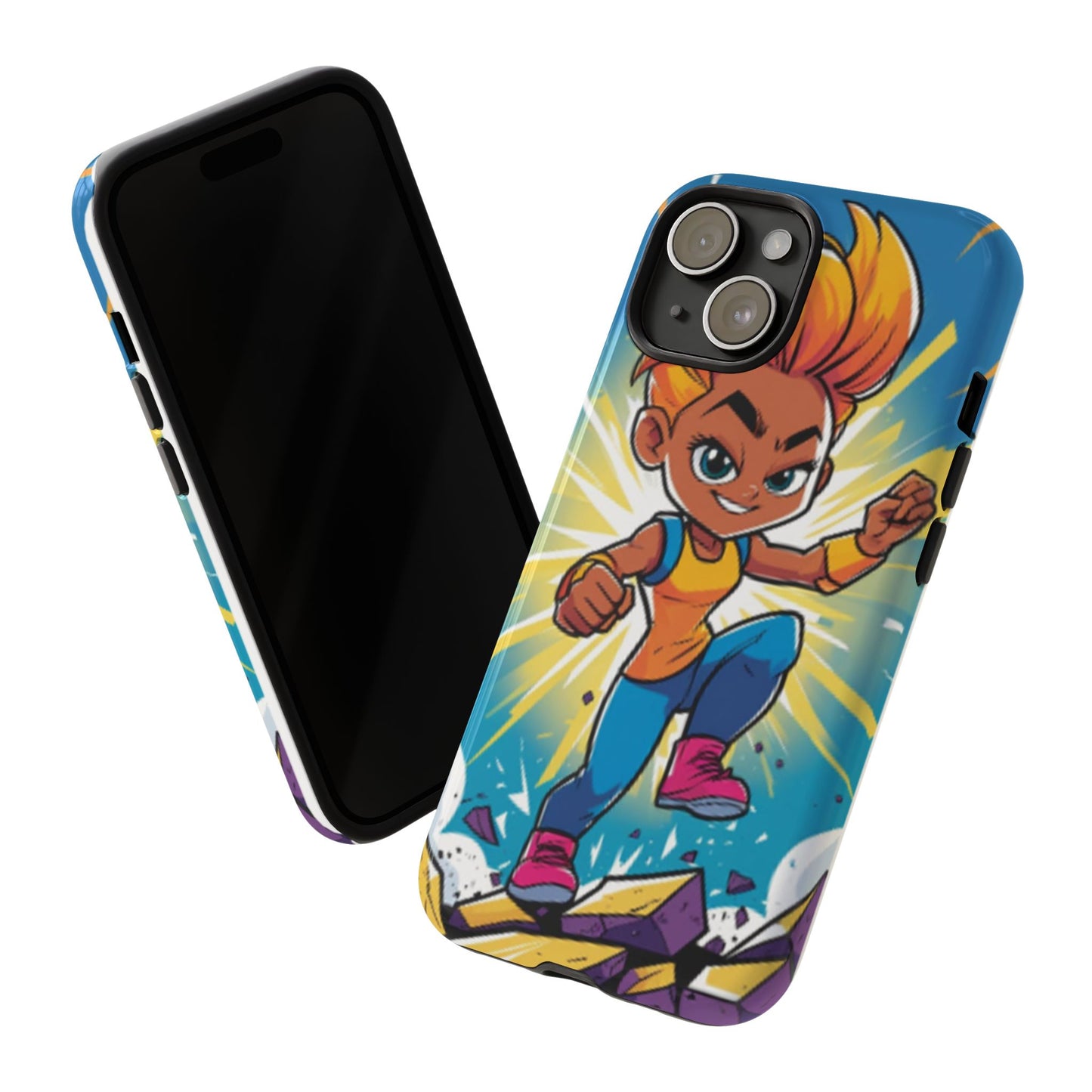 Phone Case — Bold Superhero Girl Design ("Tough Cases")