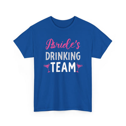 Bride's Drinking Tee - Bachelorette Party T-Shirt with Pink Martini Graphics