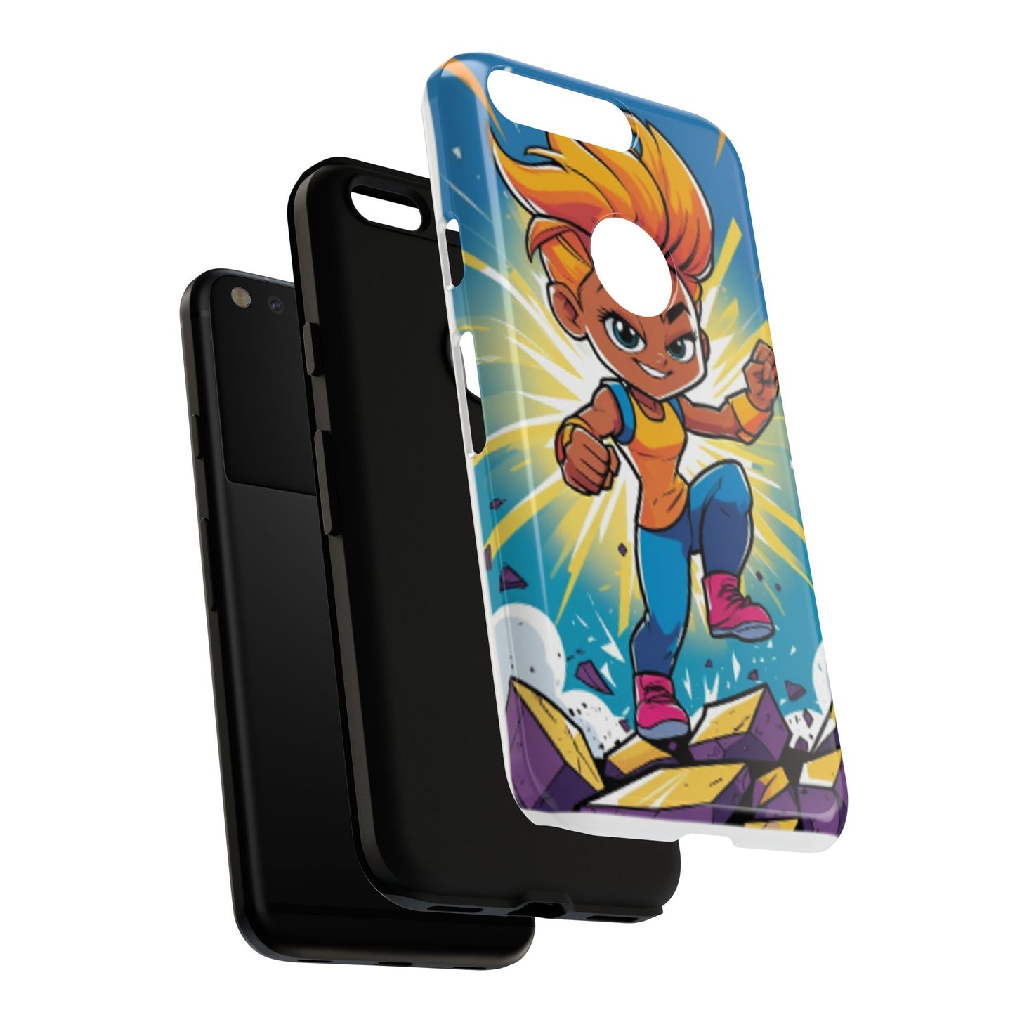 Phone Case — Bold Superhero Girl Design ("Tough Cases")