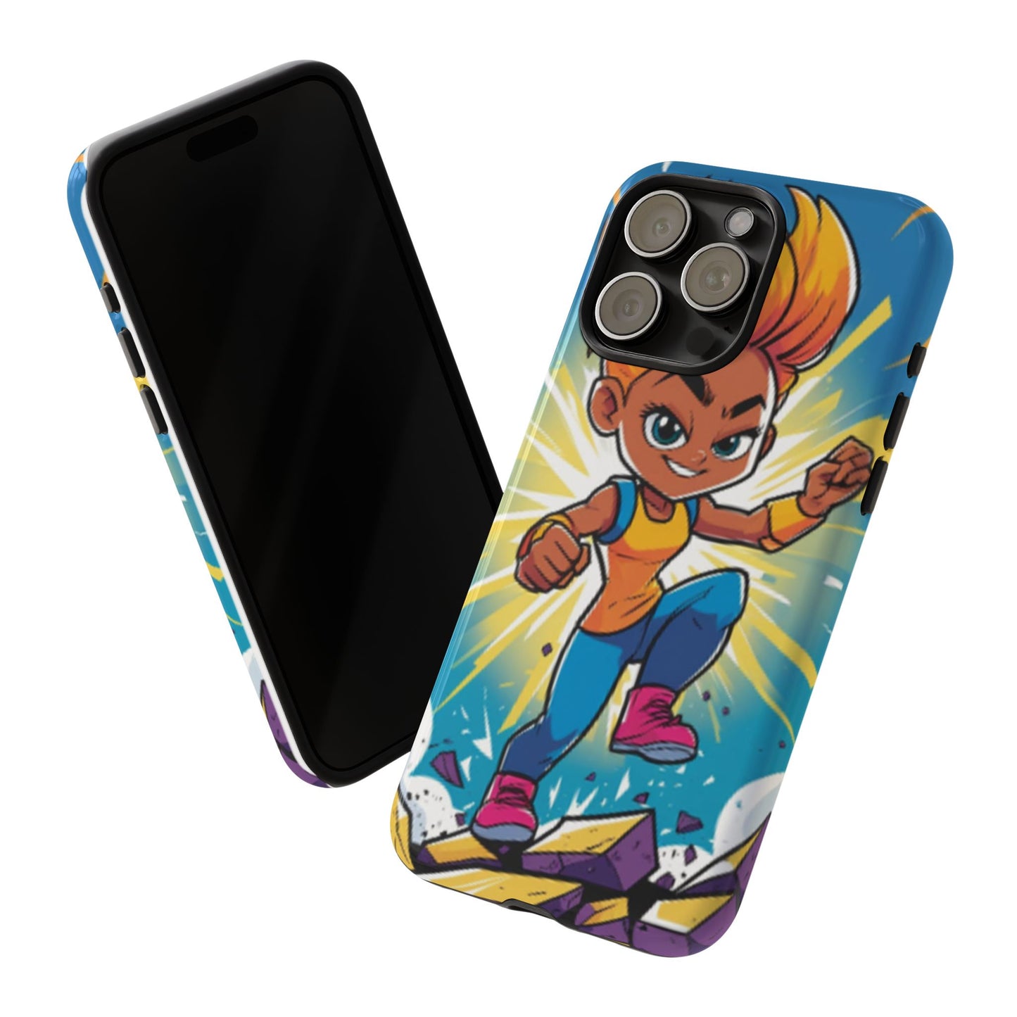 Phone Case — Bold Superhero Girl Design ("Tough Cases")