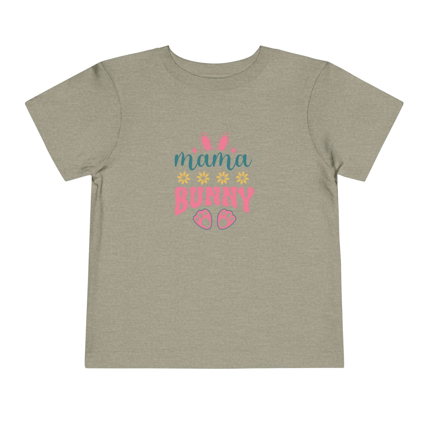 Mama Bunny Toddler Tee – Easter Spring Baby Shirt with Bunny Ears & Paw Print