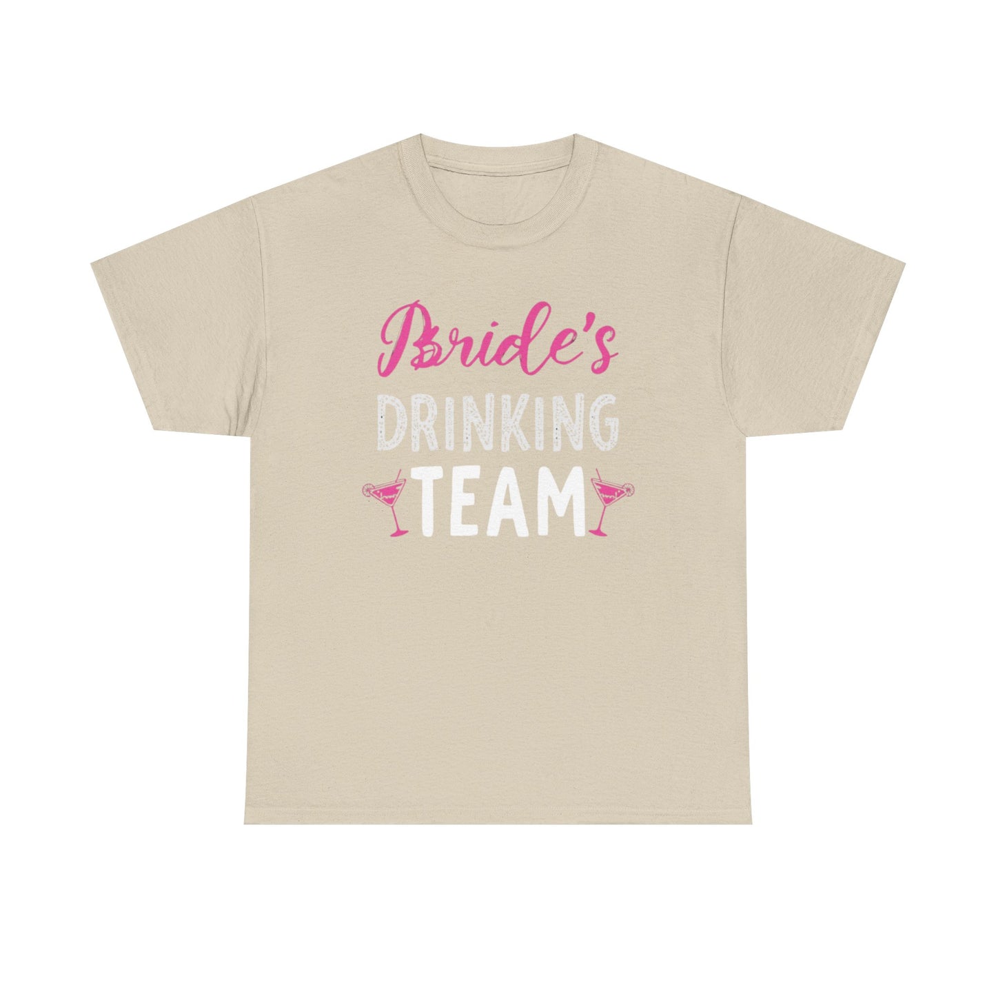 Bride's Drinking Tee - Bachelorette Party T-Shirt with Pink Martini Graphics