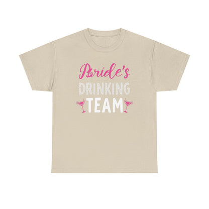 Bride's Drinking Tee - Bachelorette Party T-Shirt with Pink Martini Graphics