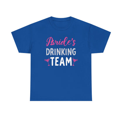 Bride's Drinking Tee - Bachelorette Party T-Shirt with Pink Martini Graphics