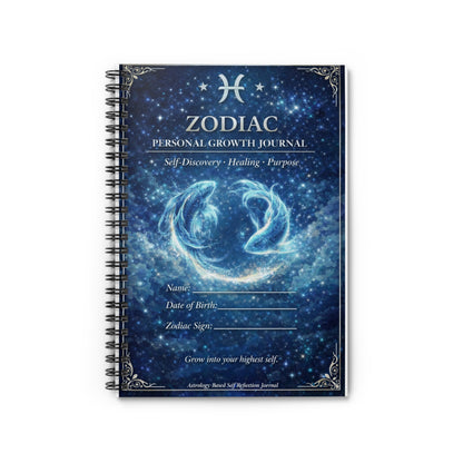 Zodiac Personal Growth Journal — Pisces-Themed Spiral Notebook (Self-Discovery & Healing)