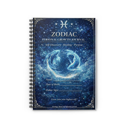 Zodiac Personal Growth Journal — Pisces-Themed Spiral Notebook (Self-Discovery & Healing)