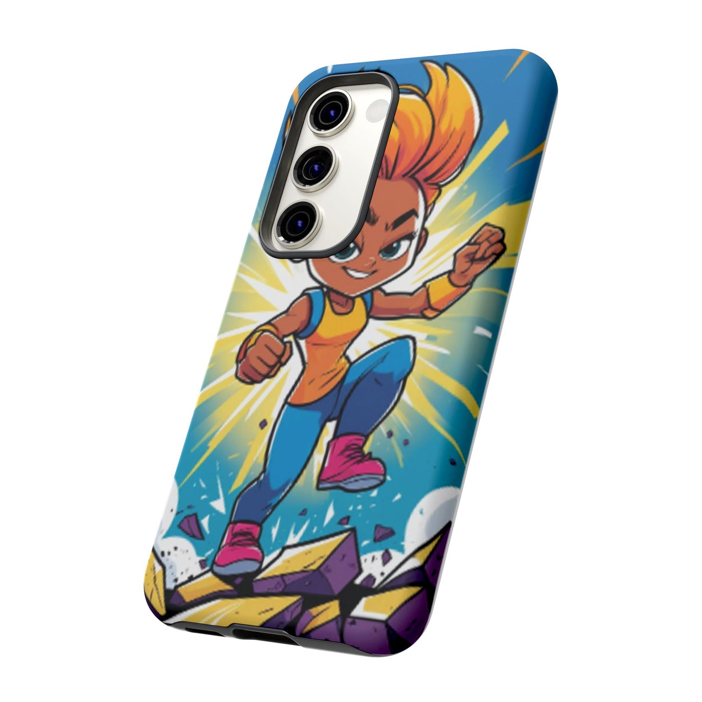 Phone Case — Bold Superhero Girl Design ("Tough Cases")