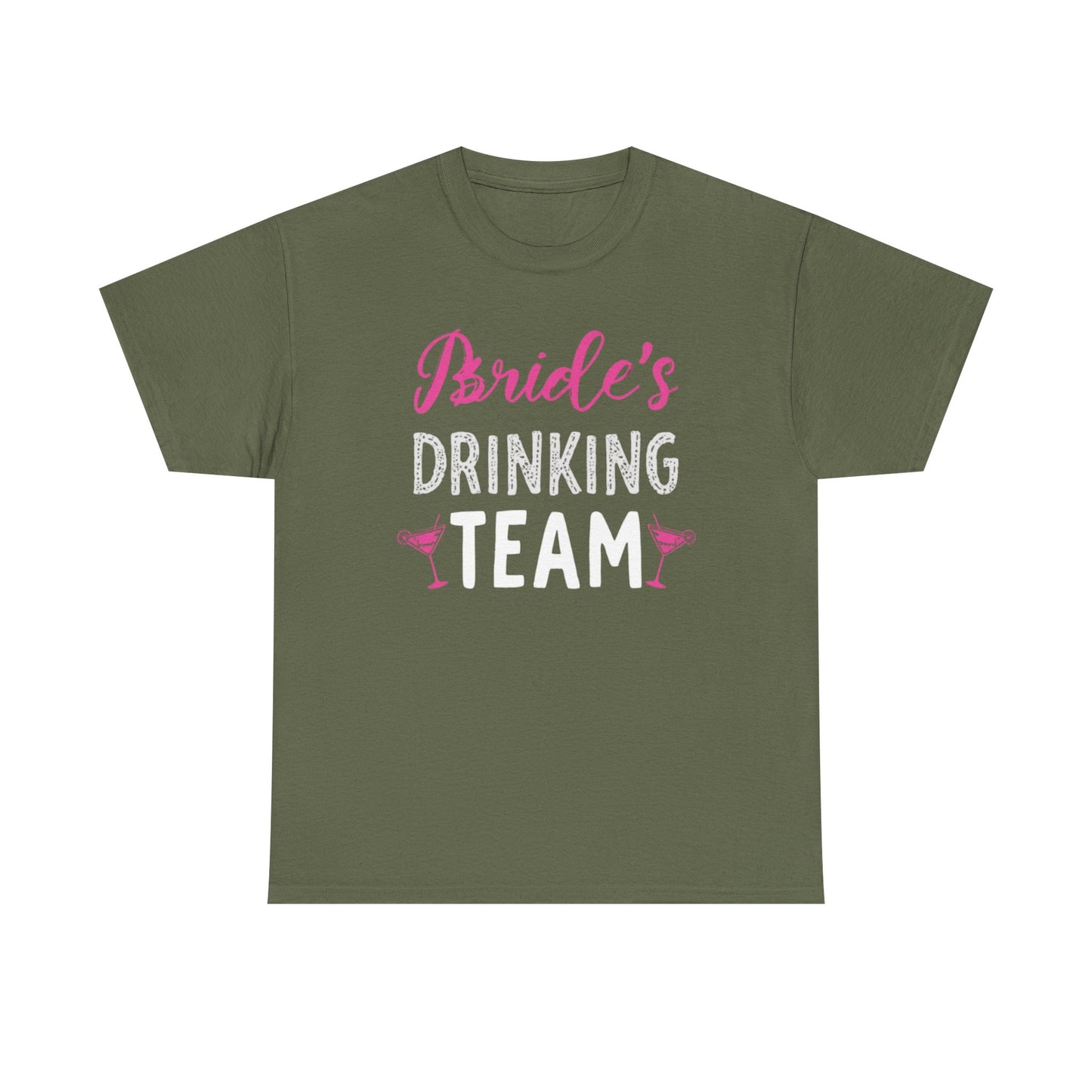 Bride's Drinking Tee - Bachelorette Party T-Shirt with Pink Martini Graphics