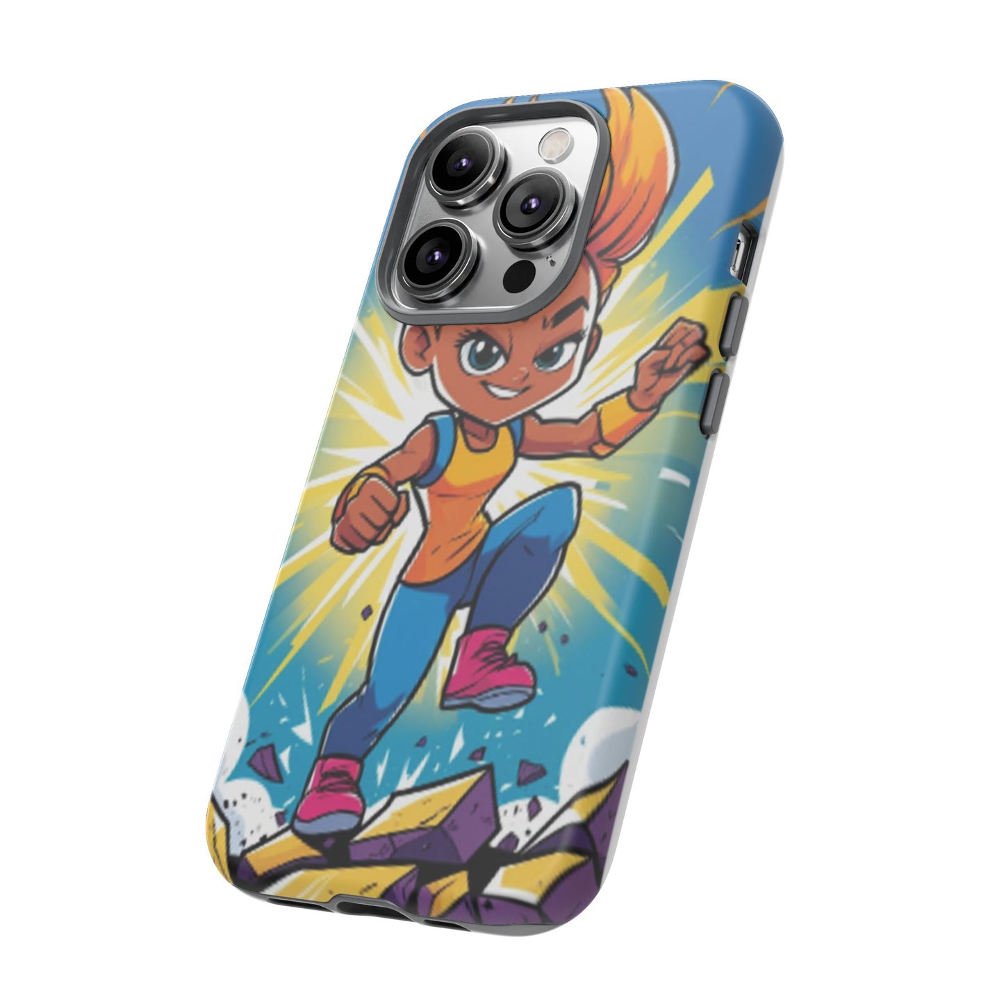 Phone Case — Bold Superhero Girl Design ("Tough Cases")