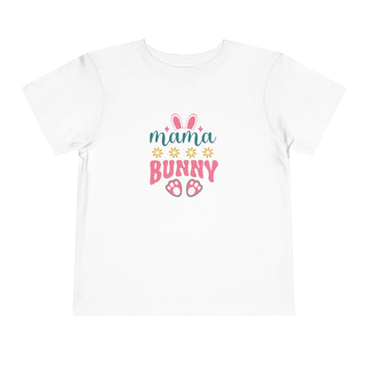 Mama Bunny Toddler Tee – Easter Spring Baby Shirt with Bunny Ears & Paw Print