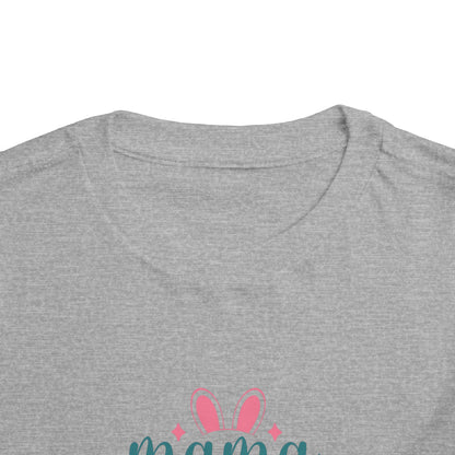 Mama Bunny Toddler Tee – Easter Spring Baby Shirt with Bunny Ears & Paw Print