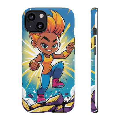 Phone Case — Bold Superhero Girl Design ("Tough Cases")