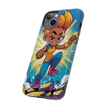 Phone Case — Bold Superhero Girl Design ("Tough Cases")
