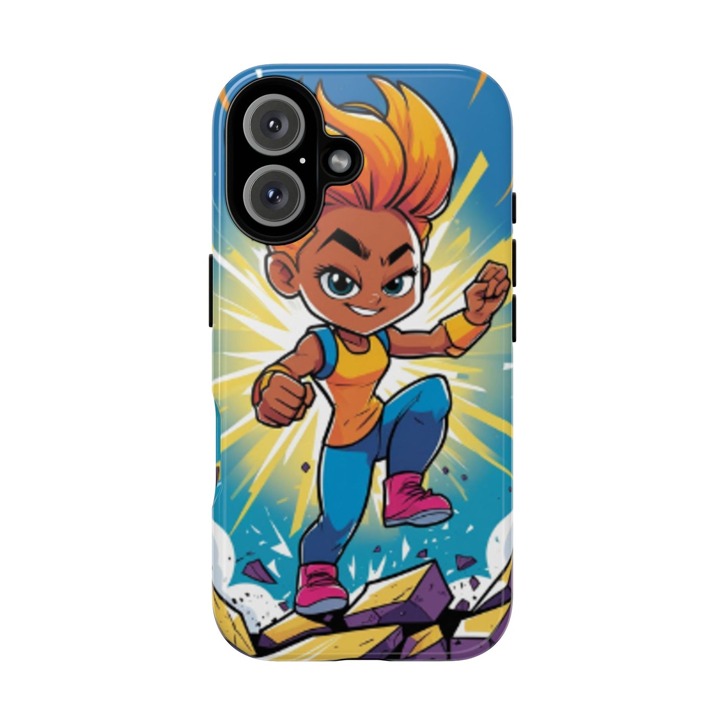 Phone Case — Bold Superhero Girl Design ("Tough Cases")