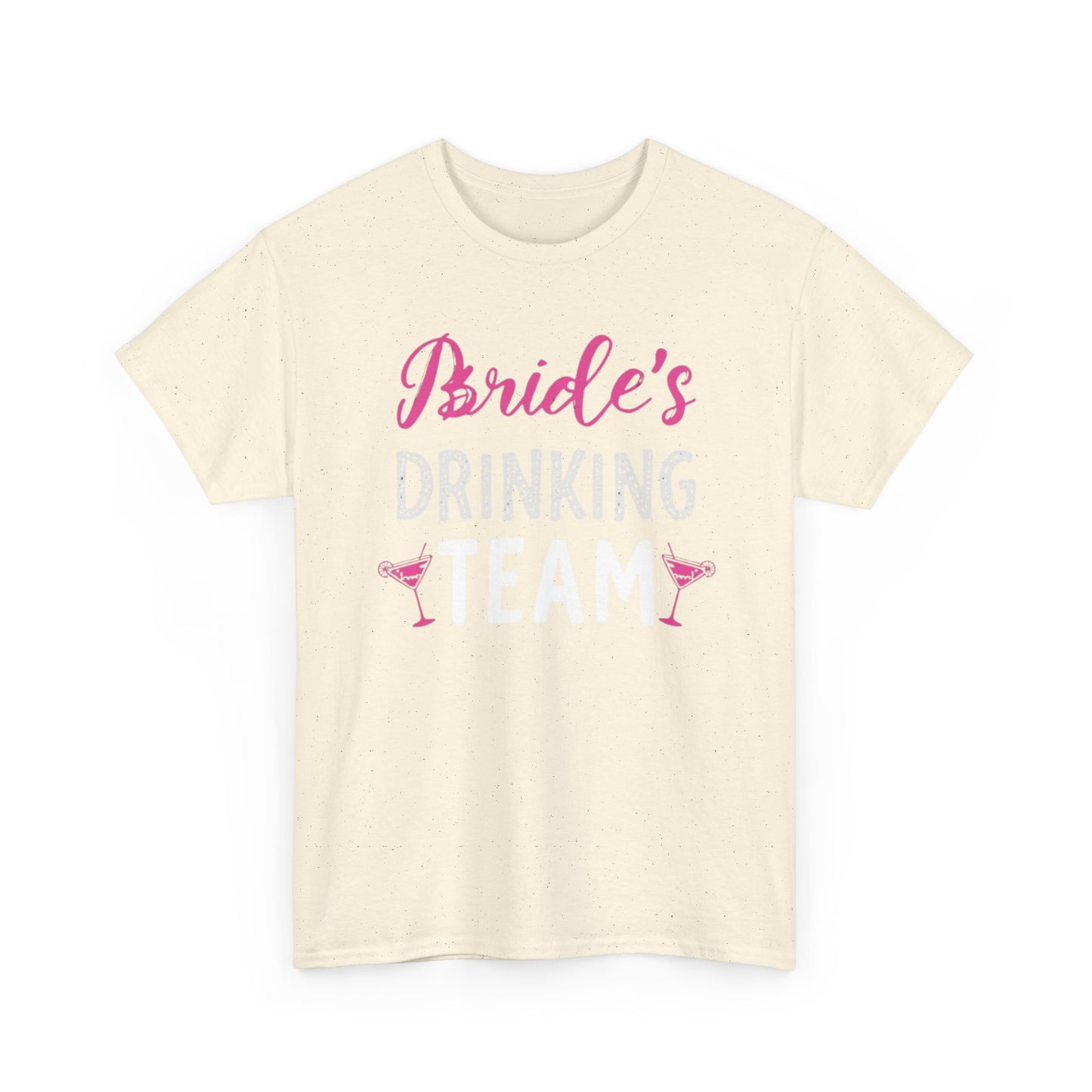 Bride's Drinking Tee - Bachelorette Party T-Shirt with Pink Martini Graphics