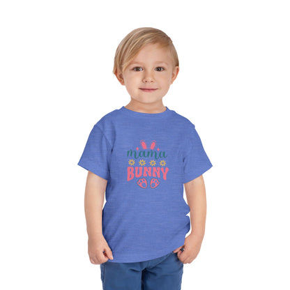Mama Bunny Toddler Tee – Easter Spring Baby Shirt with Bunny Ears & Paw Print