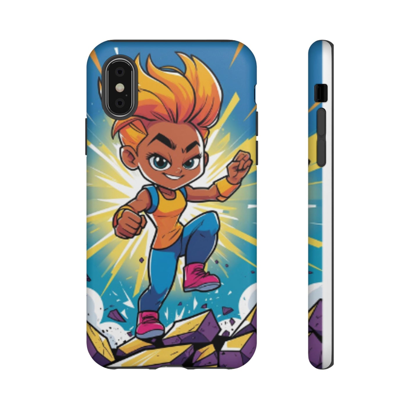 Phone Case — Bold Superhero Girl Design ("Tough Cases")
