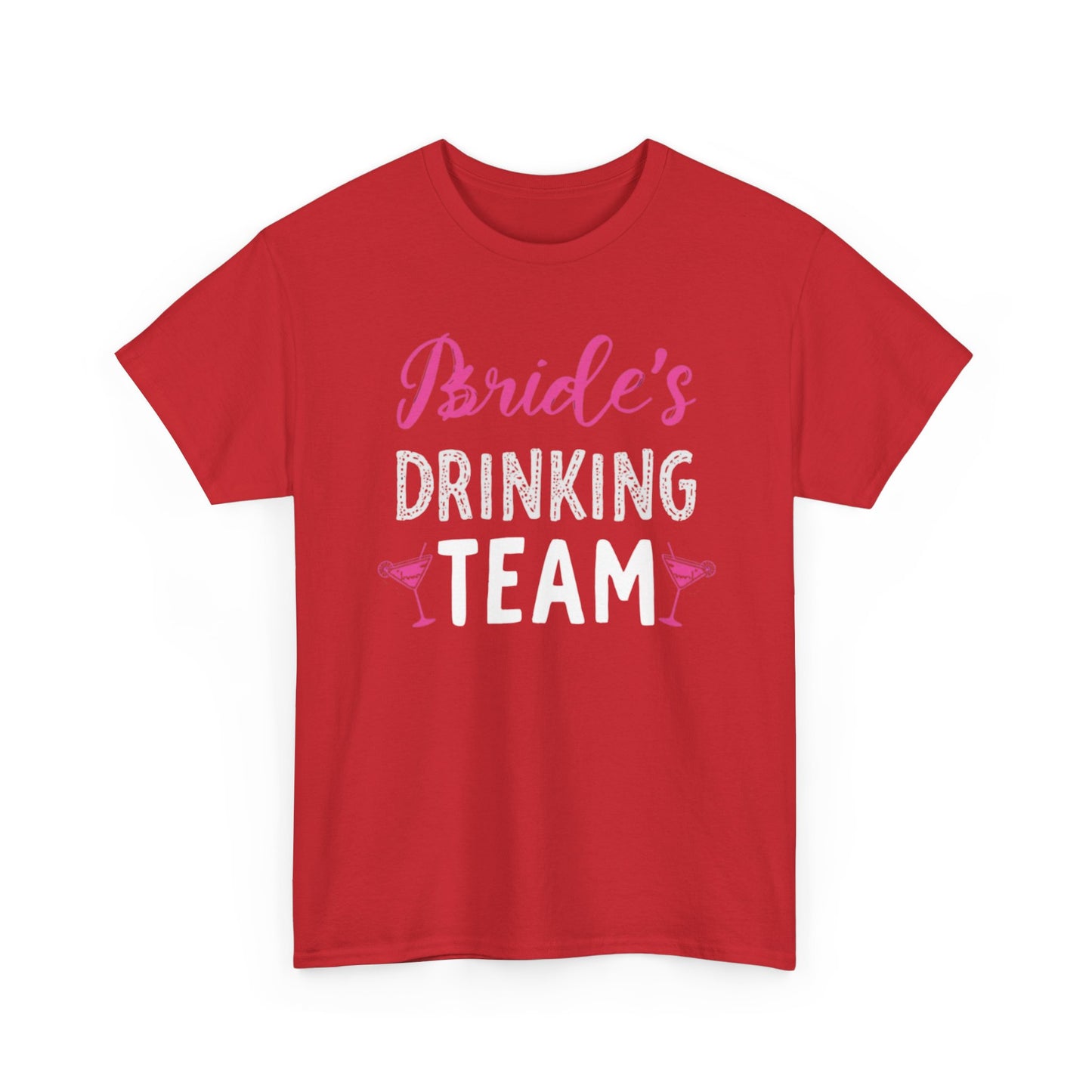 Bride's Drinking Tee - Bachelorette Party T-Shirt with Pink Martini Graphics