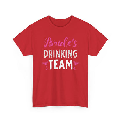 Bride's Drinking Tee - Bachelorette Party T-Shirt with Pink Martini Graphics