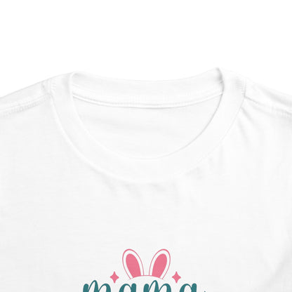 Mama Bunny Toddler Tee – Easter Spring Baby Shirt with Bunny Ears & Paw Print