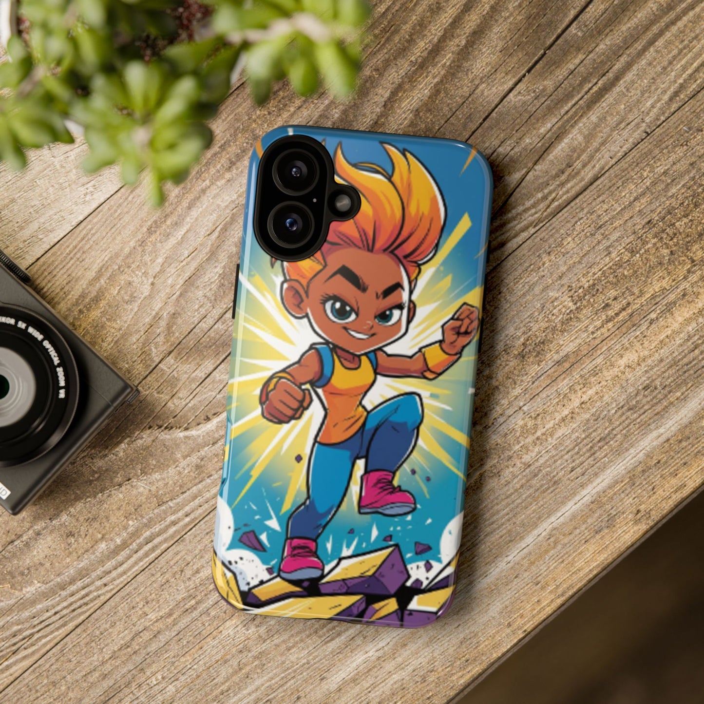 Phone Case — Bold Superhero Girl Design ("Tough Cases")