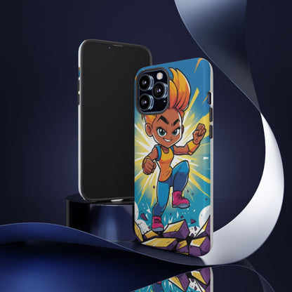 Phone Case — Bold Superhero Girl Design ("Tough Cases")