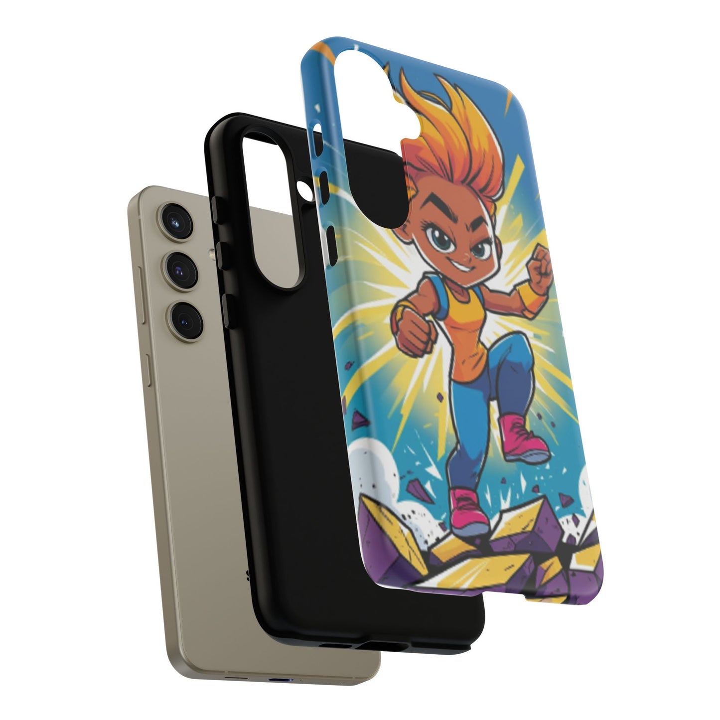Phone Case — Bold Superhero Girl Design ("Tough Cases")